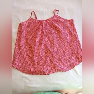 Faded Glory Red and White Patterned Camisole